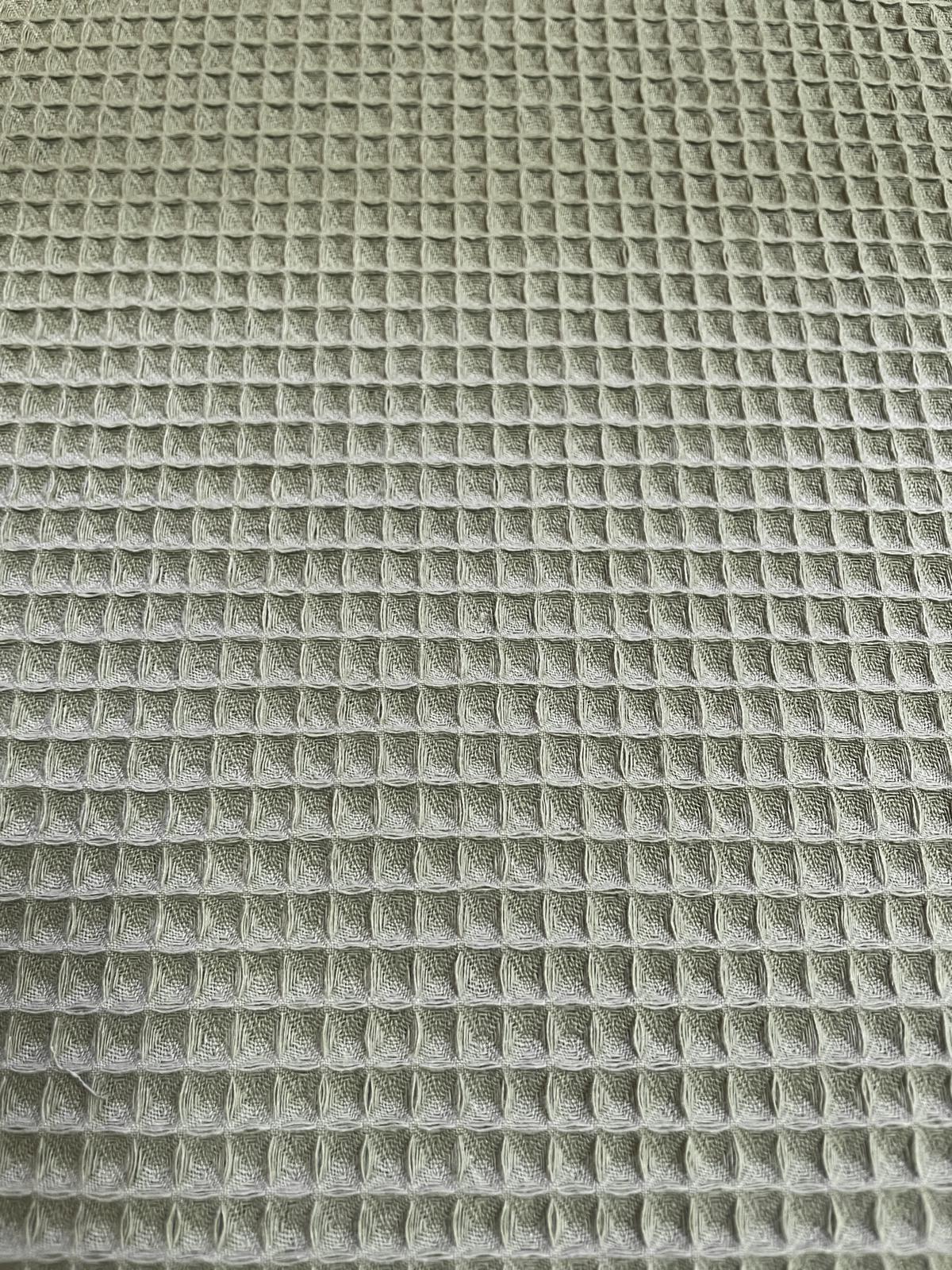 Waffelpique Stoff salbei/grün